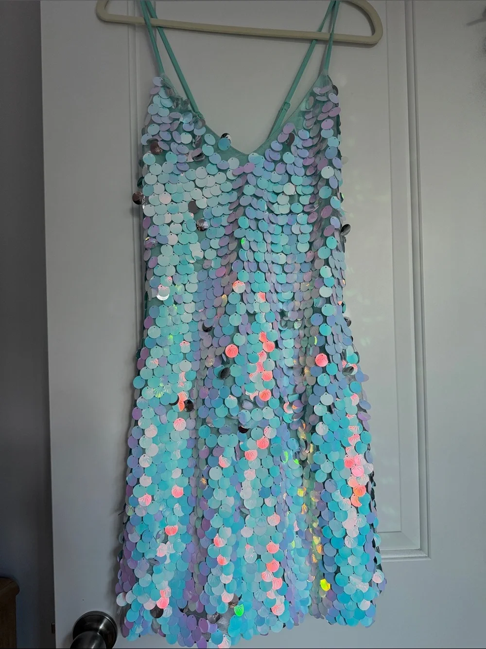 Iridescent Sequin Mini Dress